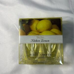 Bath & Body Works Kitchen Lemon Wallflowers Refill 2-Pack White Barn NIB